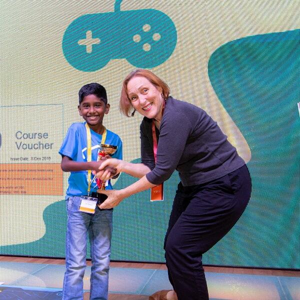 Students on learning trails at CodeFest coding event