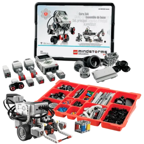 LEGO Mindstorms EV3 robotics kit with intelligent brick, motors and sensors