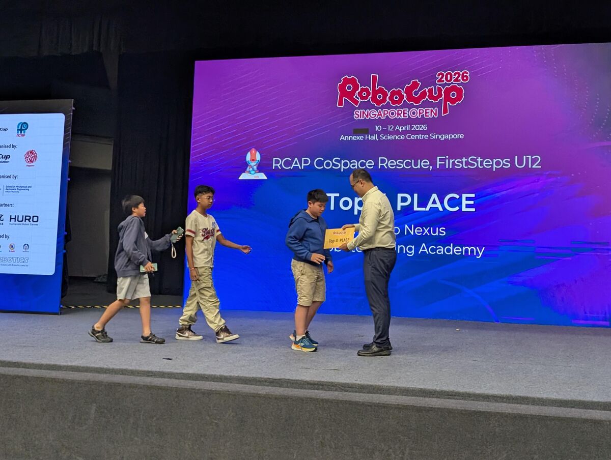 Roboto Team Nexus on stage at RoboCup 2026