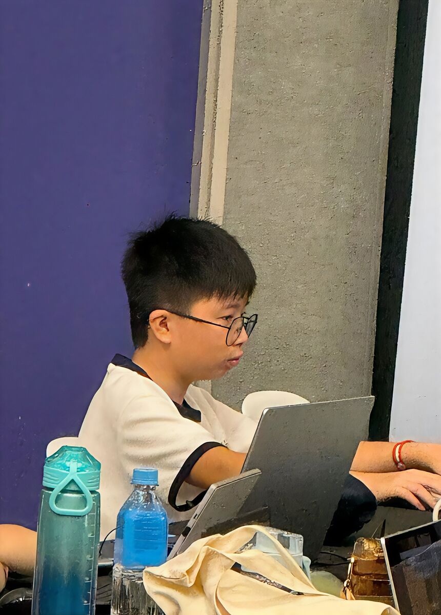 Student focused on coding at RoboCup 2026