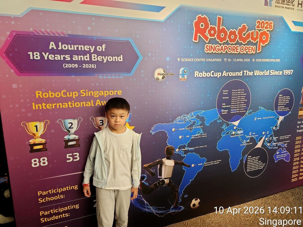 Student at RoboCup 2026 backdrop