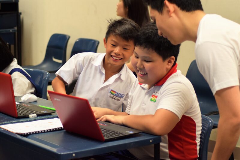 Robotics workshop at a Singapore primary school